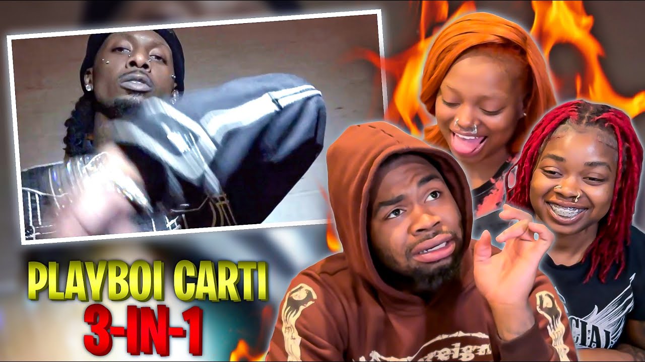 PLAYBOI CARTI 3-IN-1!! Playboi Carti - LIKE WEEZY, RATHER LIE, & FINE SH*T | REACTION