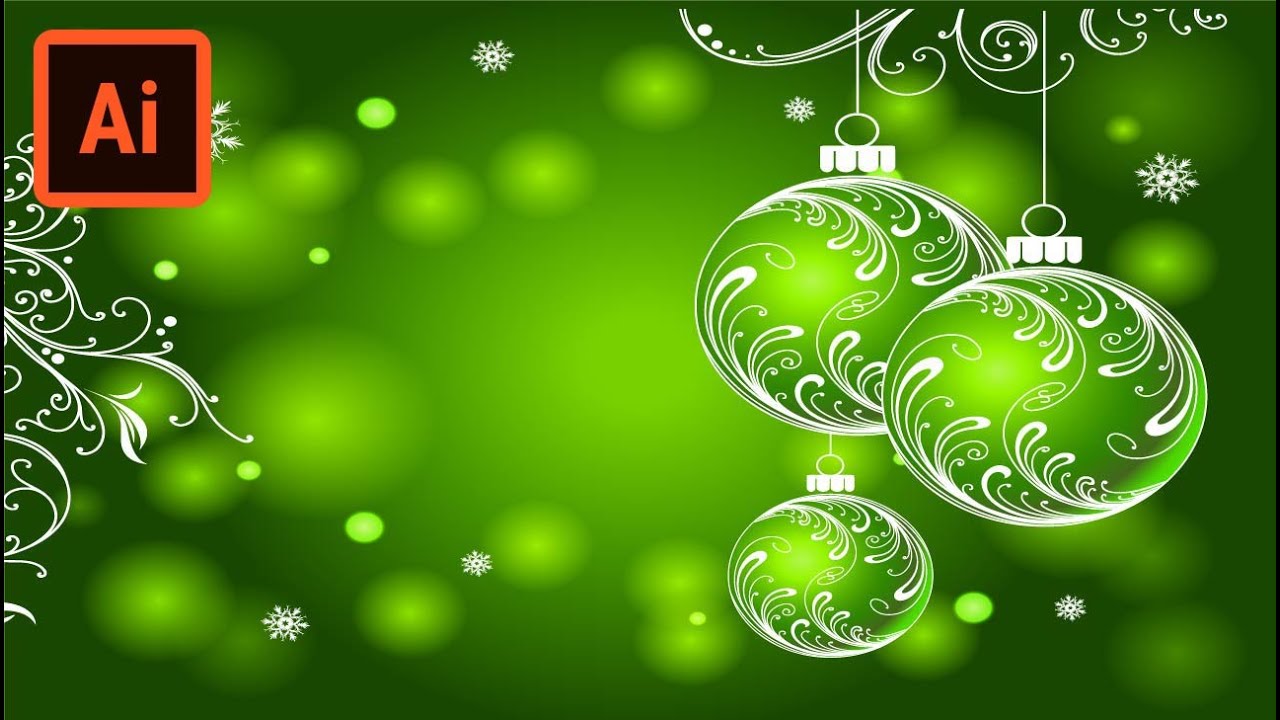 Creating beautiful christmas floral ornaments vector in adobe illustrator