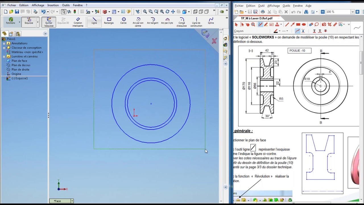 Bac Technique : TP Mécanique SolidWorks - Butée de Trainard | Cahier de Cours Gratuit