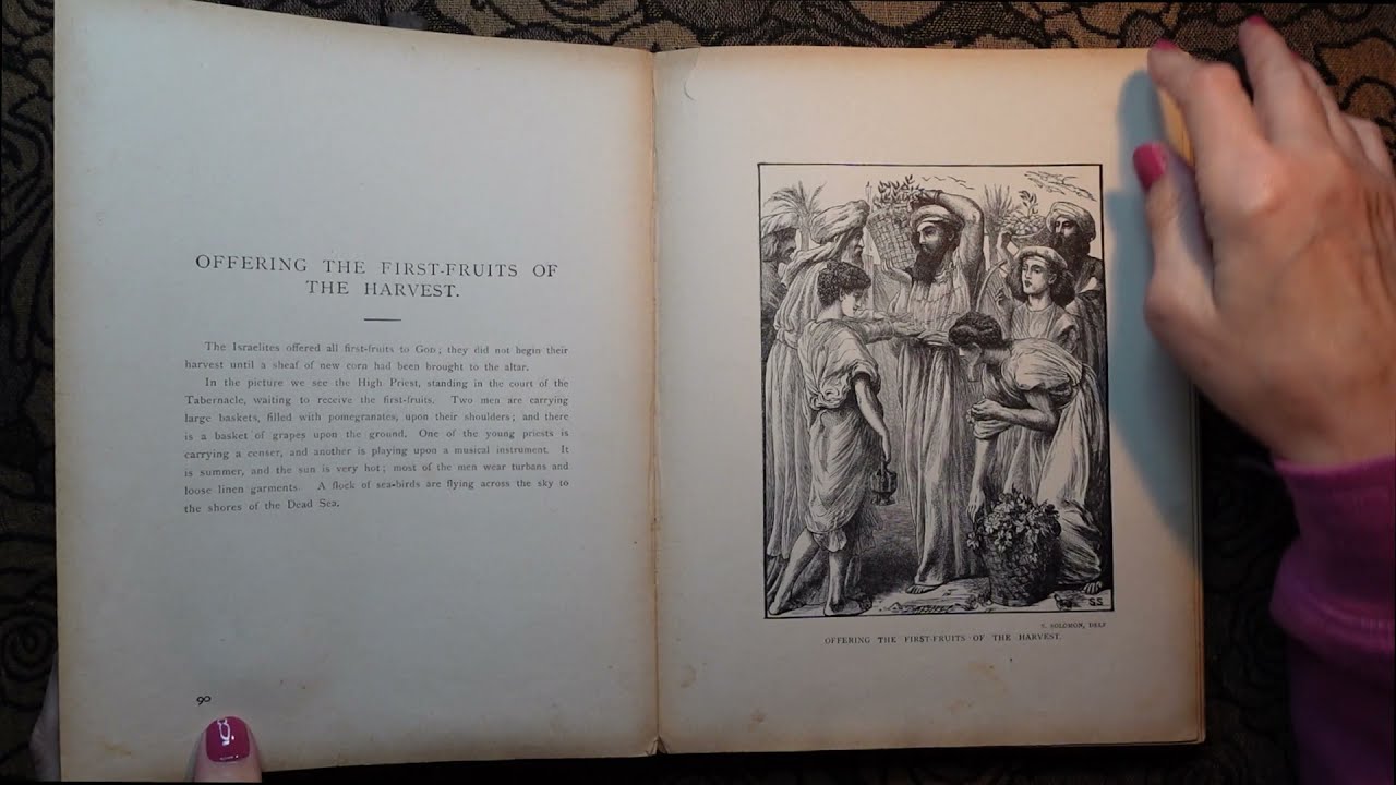 ASMR | Beautiful Old Illustrated Biblical Book from my Collection - Whispered & Page Turning Sounds
