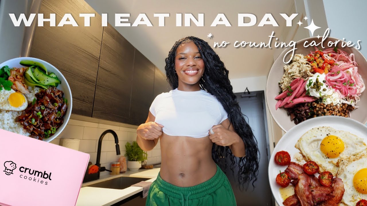 *UPDATED* what I eat in a day | high protein, healthy meals, snacking + full workout