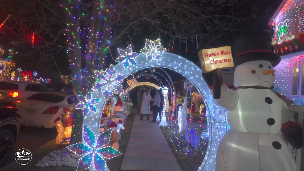 Así se ven las luces de Navidad en mi barrio | Caminata Nocturna 
