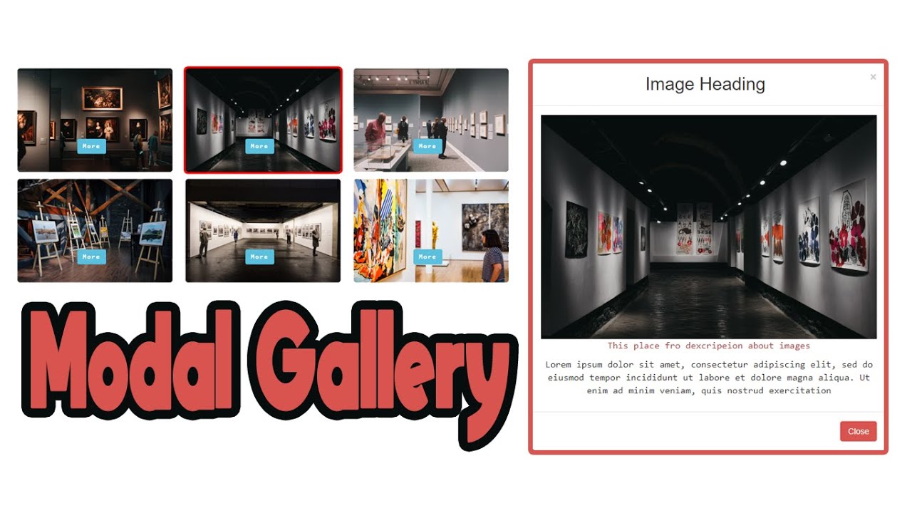 Responsive Gallery with Modal | Bootstrap 3 Gallery Tutorial using HTML & CSS