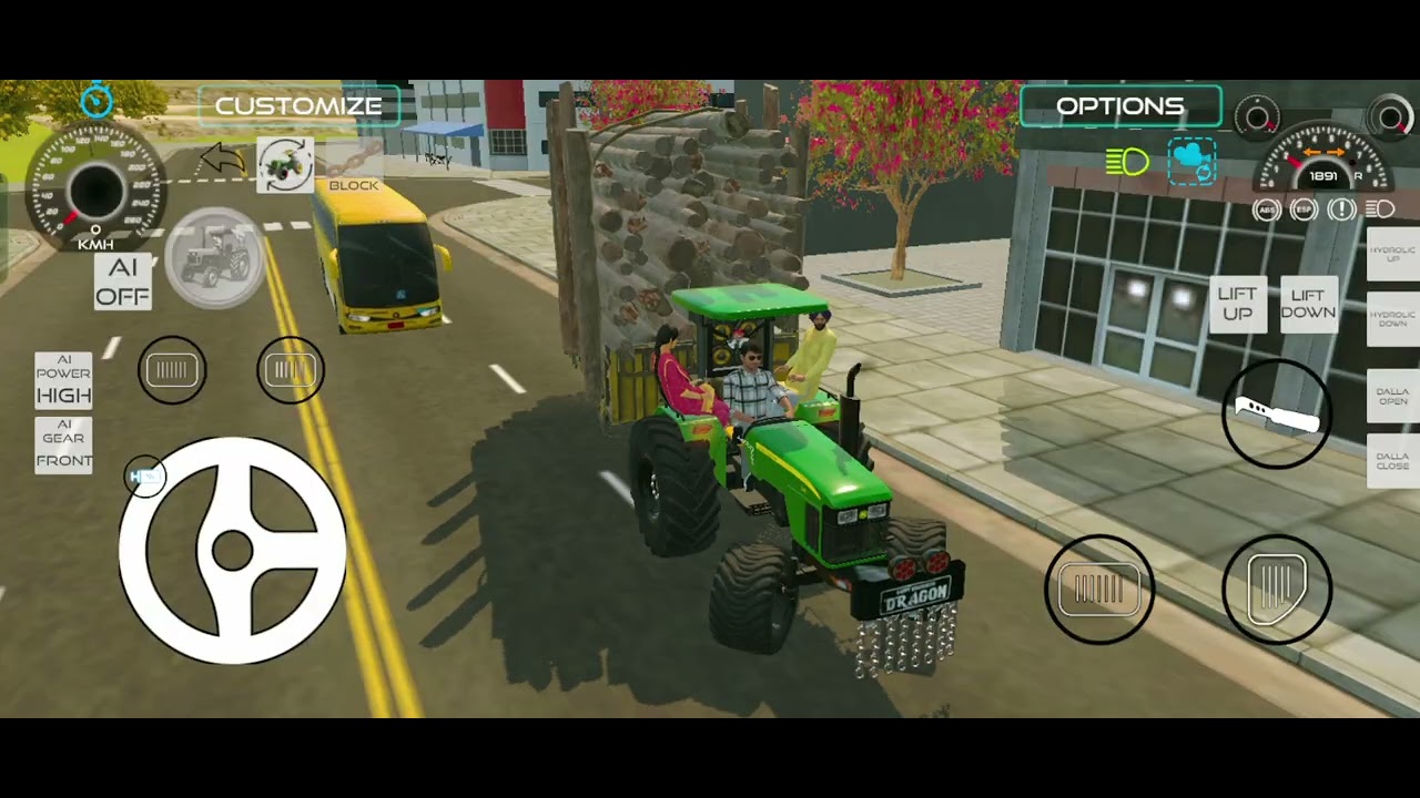 Scorpio Gaadi Tractor Site Par 🚜 | Desi Driving Game#automobile #games #tractorglobal 