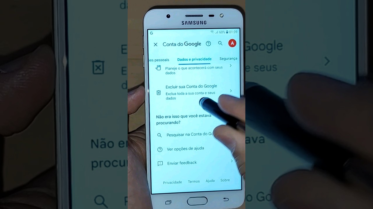 COMO EXCLUIR A CONTA DO GOOGLE