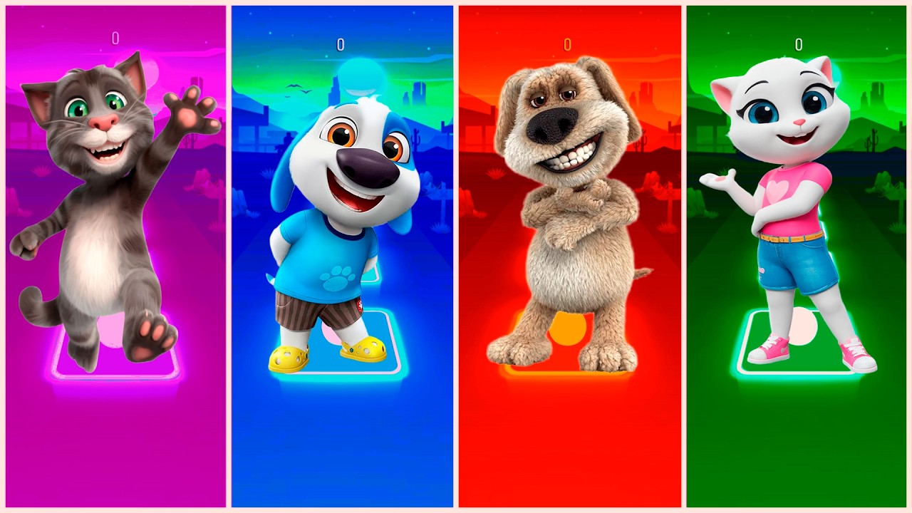 Tiles Hop With Cartoon Characters &ndash; Smooth EDM Flow