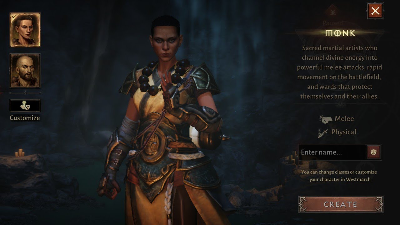 Diablo Immortals - Monk ; Ashworld Cemetery