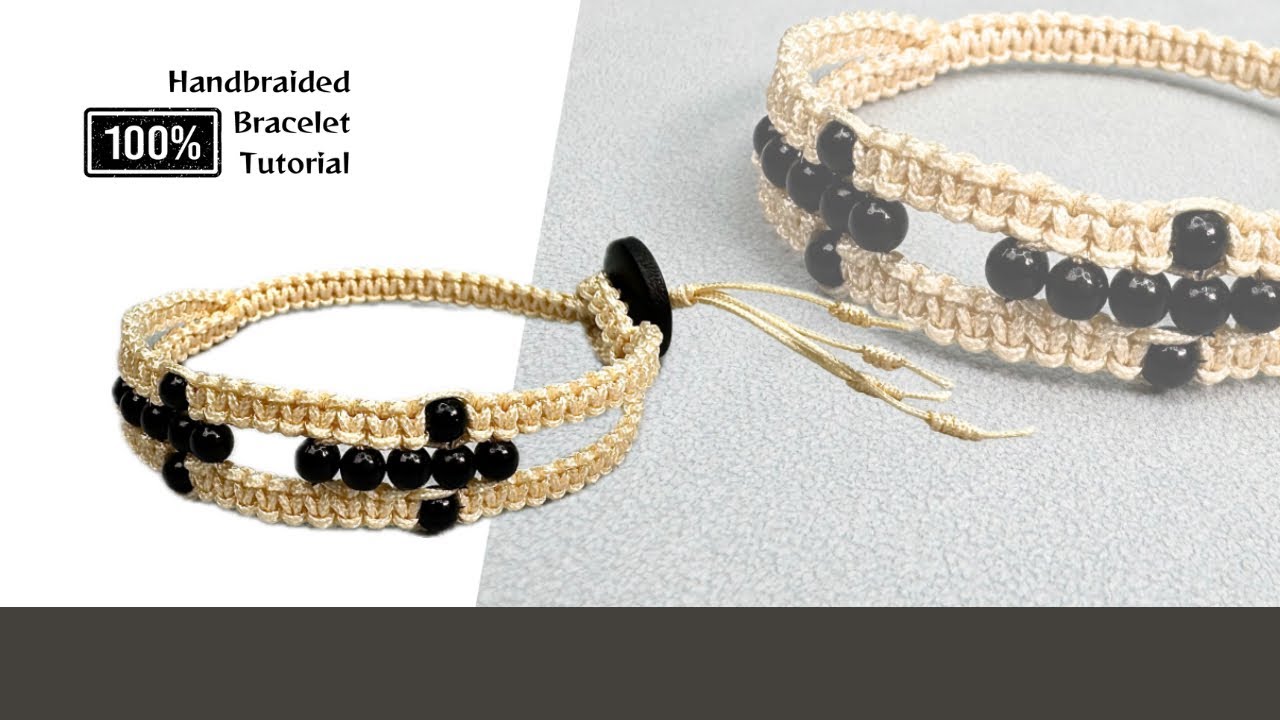 Make A Cord Bracelet🙂Slow & Details Addressed🌈#micromacrame #macramebracelet #macramejewelry