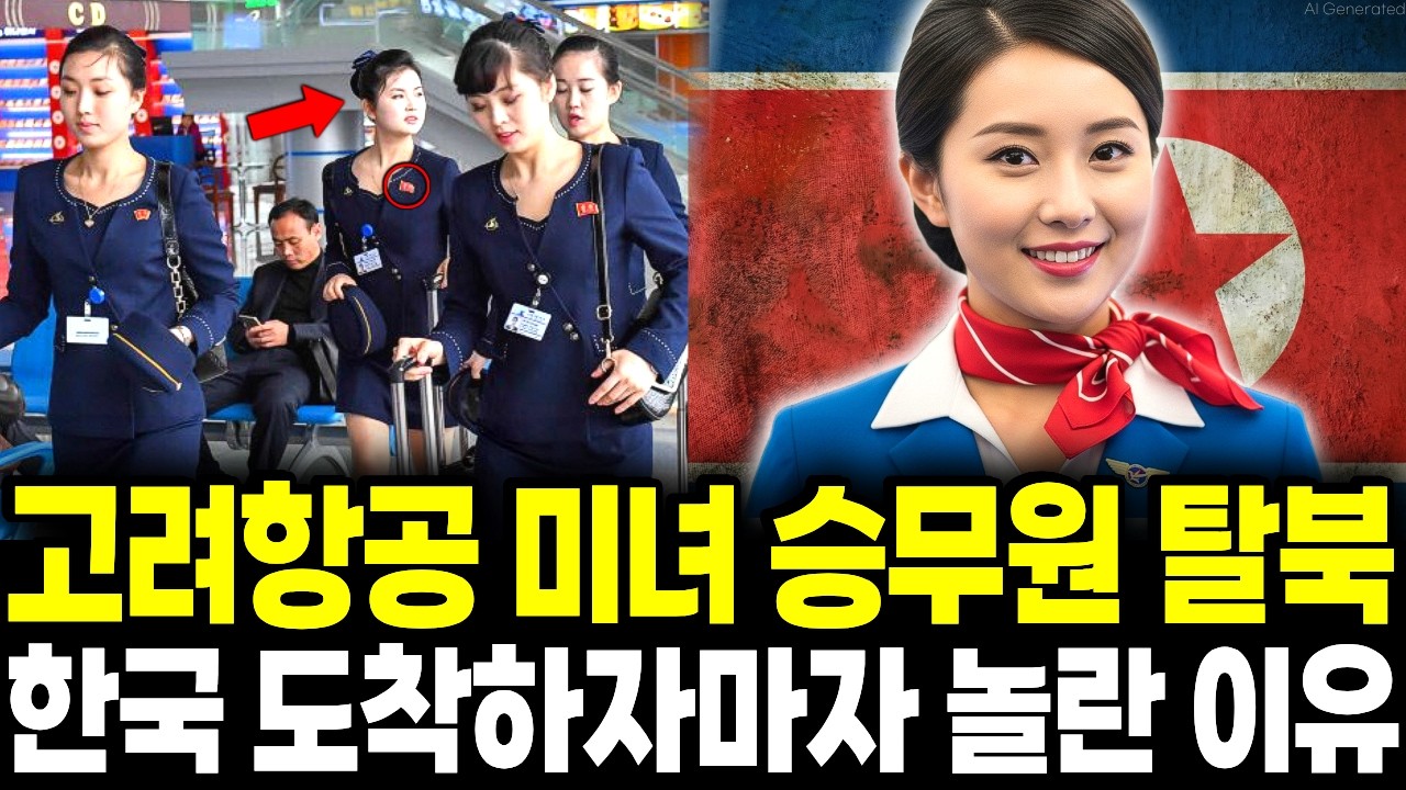 “이게 진짜 사람 사는 세상입니까?” 북한 고려항공 미녀 승무원 탈북, 한국 도착하자마자 오열한 이유 [AI 드라마]