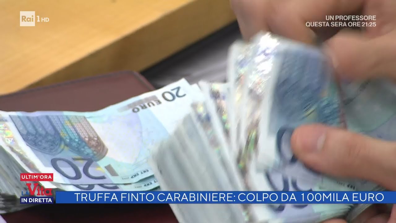 Truffa finto carabiniere: colpo da 100 mila euro - La vita in diretta 02/12/2021