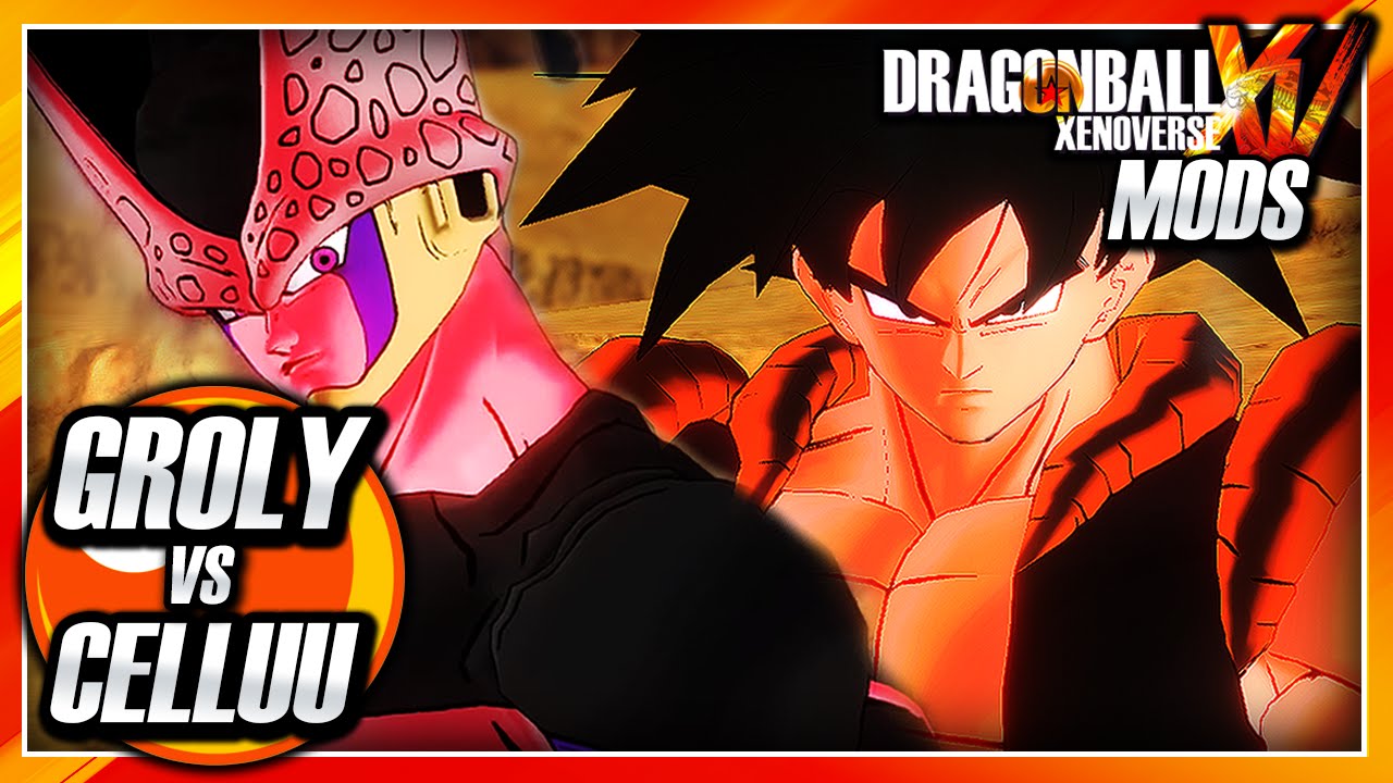 Dragon Ball Xenoverse PC: Groly (Goku & Broly Fusion) Vs Celluu (Buu w/Cell Absorbed) Mod Gameplay