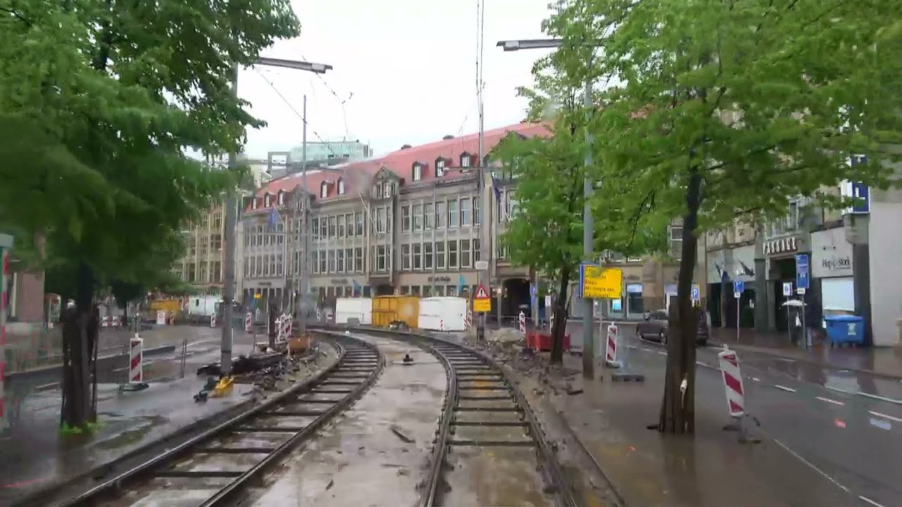Den Haag Zwarte Pad - Delft Prinsenhof | HTM tramlijn 1 | regen | GTL8 3120 | 2021