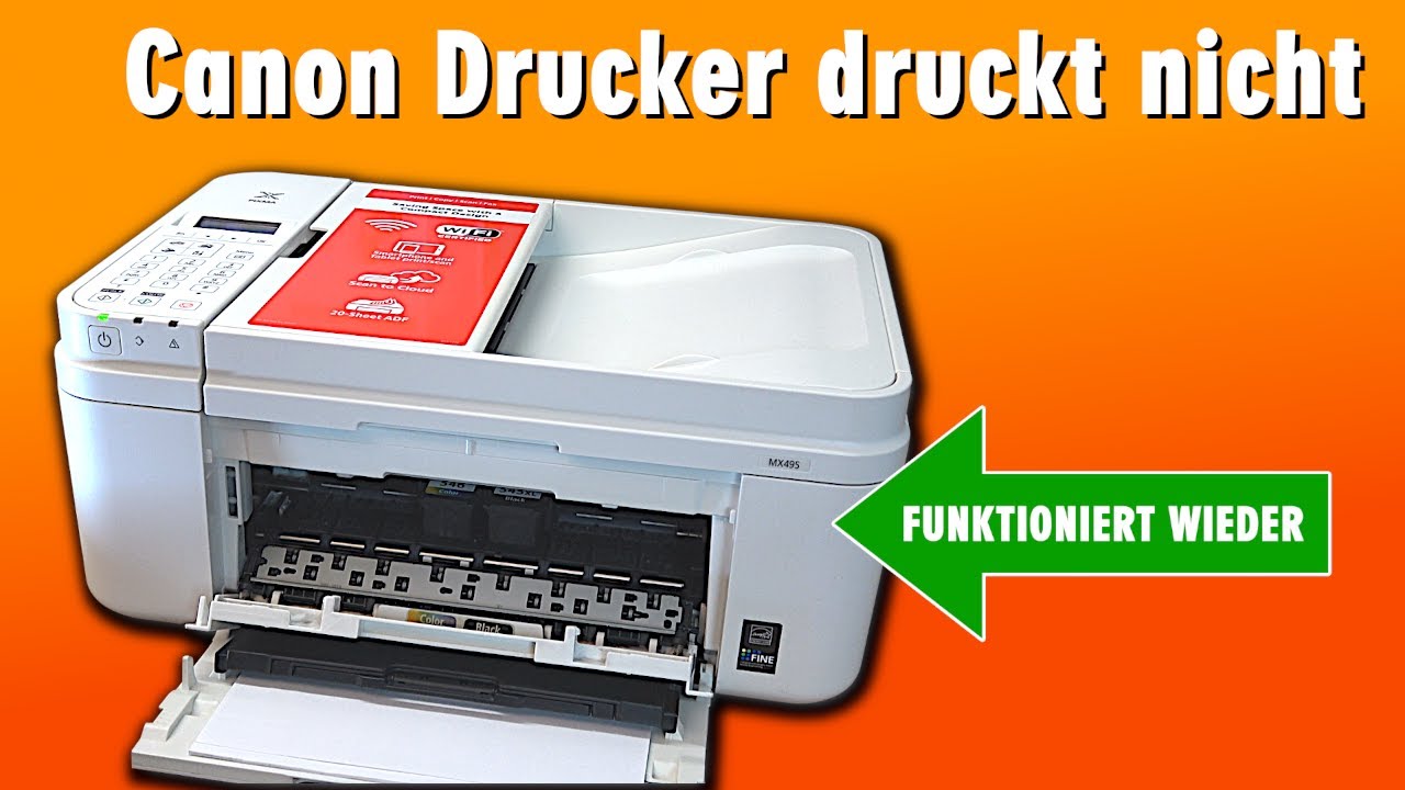 Canon Pixma Drucker Papierstau - Papiereinzug reparieren - druckt nicht mit Supportcode