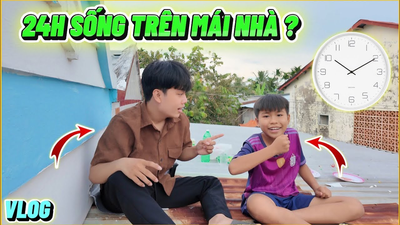 VLOG | Thử Thách 24H Bé Lâm Cùng Shima, Sống Trên Mái Nhà ?