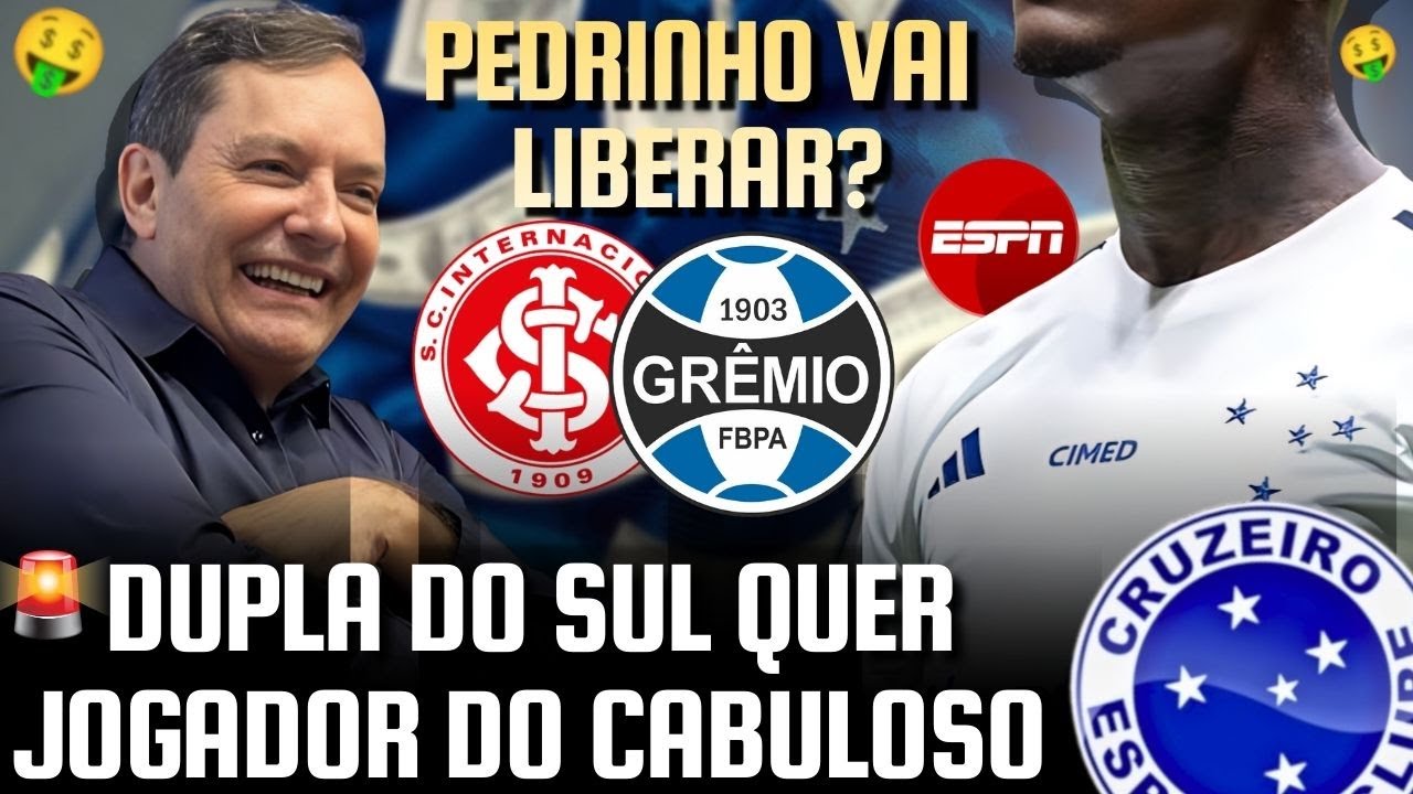CONFIRMADO! JOGADOR DO CRUZEIRO VIROU ALVO NO SUL! PEDRINHO FOI AVISADO! - SHOW DO CABULOSO