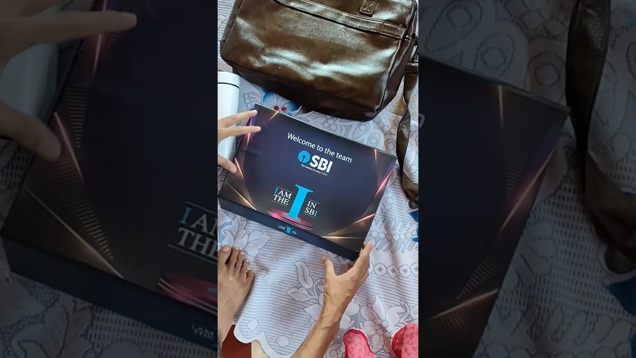 SBI Junior Associate Welcome Kit Unboxing😍#sbi #sbiclerk #sbipo