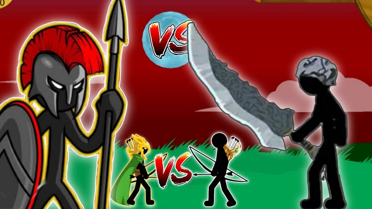 Solo Boss-Stone Gigant VS Spearton _ Stick War sega 