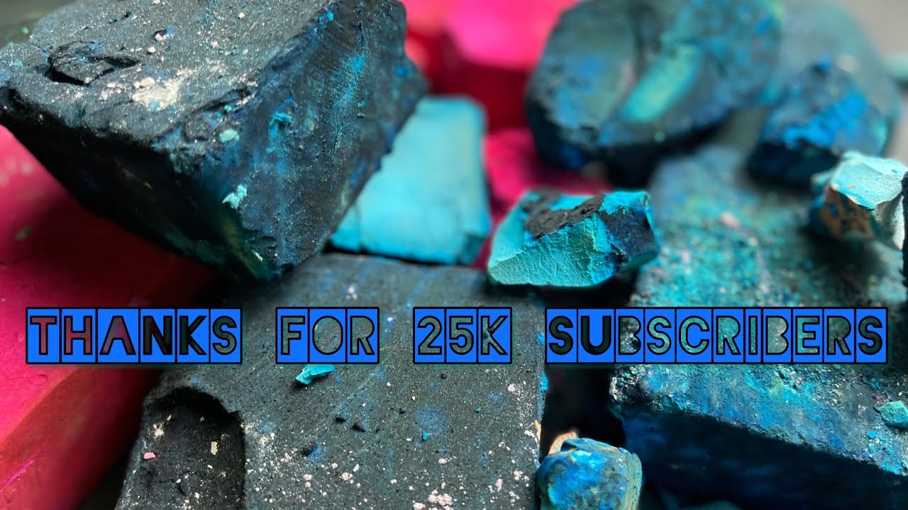 Dyed Blue & Purple BSN Gymchalk | Dusty Gymchalk Crush | ASMR | Satin