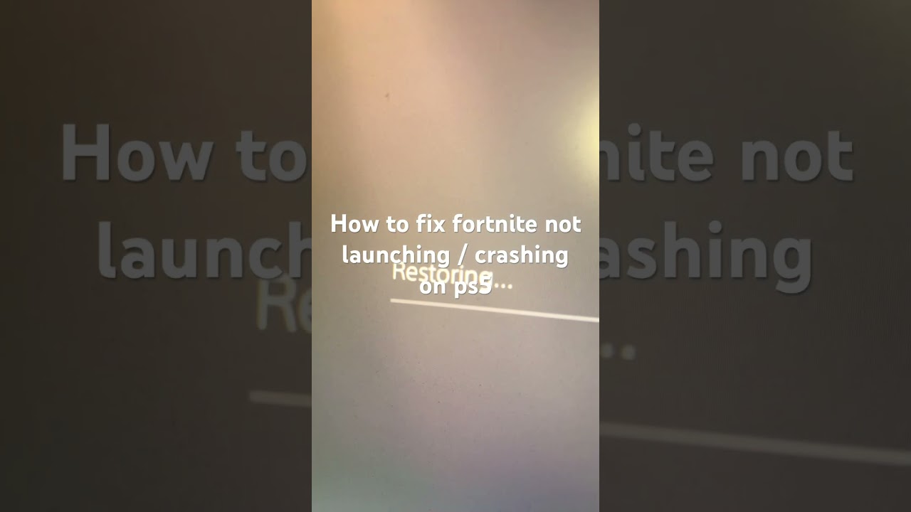 How to fix fortnite not launching / crashing on ps5