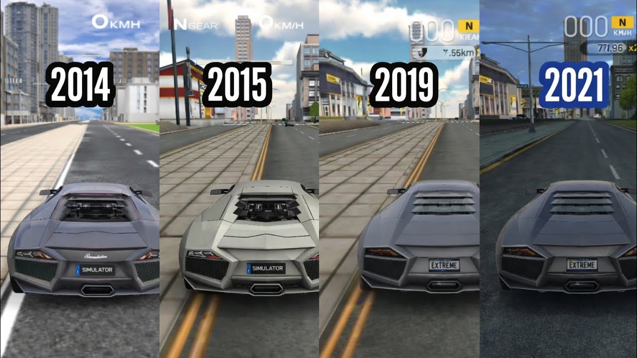 Evolution Of Extreme Car Driving Simulator (2014-2021)