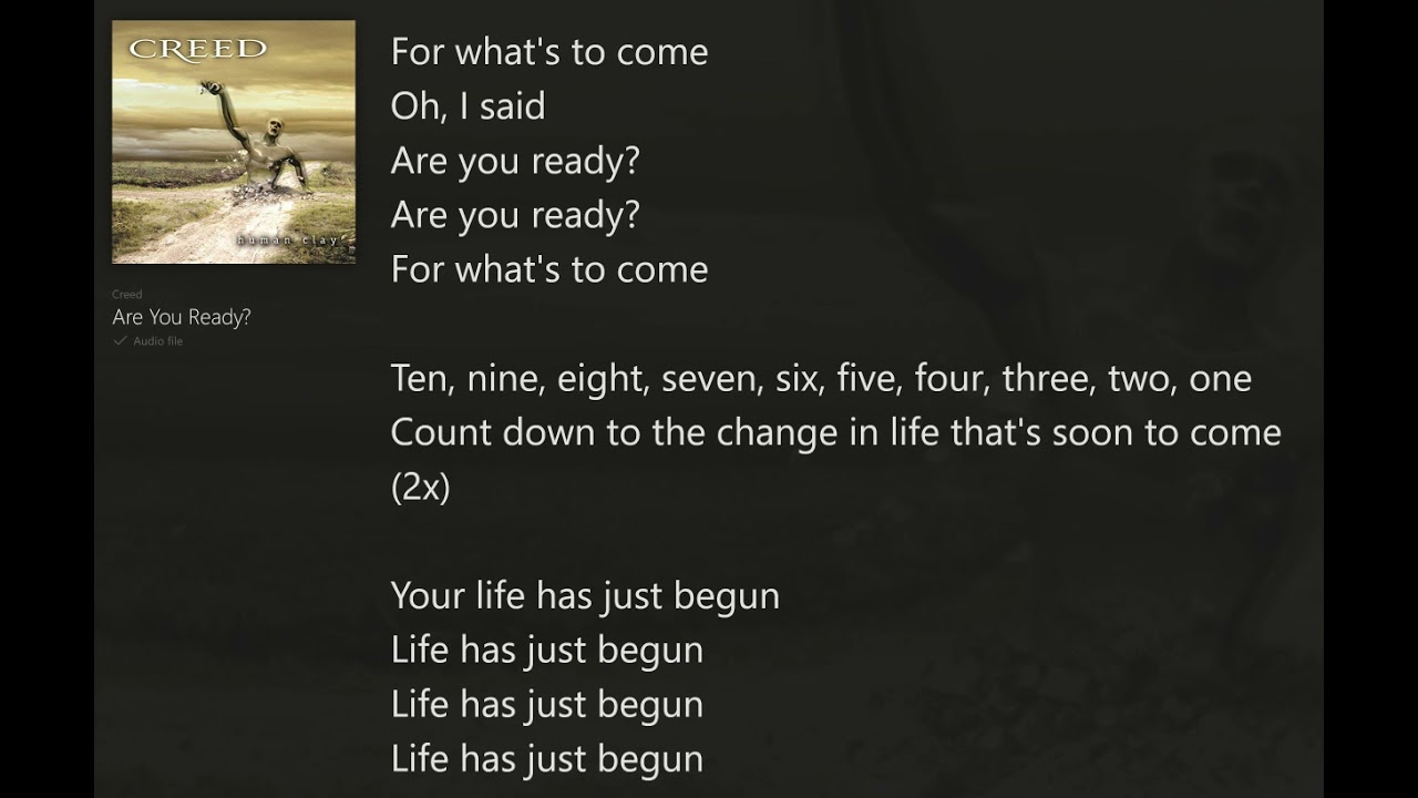 Are You Ready (with Lyrics) Creed/Human Clay