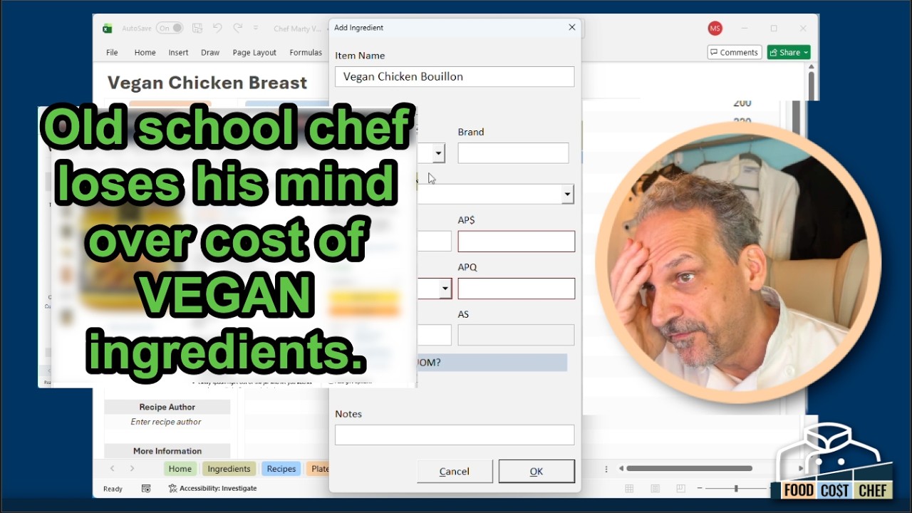 Food Costing a Vegan Chicken Breast — Old school Chef Reacts to the Numbers