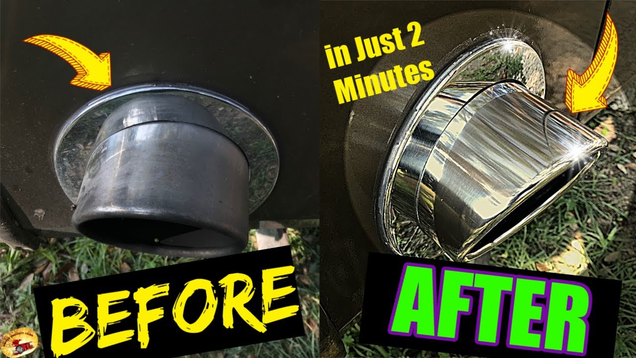 How To Polish ANY METAL Even Chrome Plated PLASTIC, Gravono Trim, EXHAUST TIPS, Stainless Steel