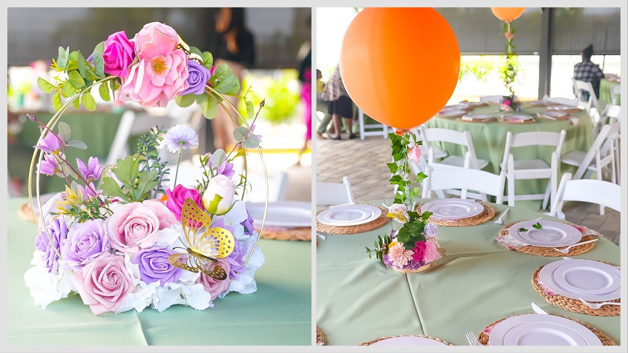 DIY Spring Table Decor: Two Centerpiece Ideas with Hoops and Balloons