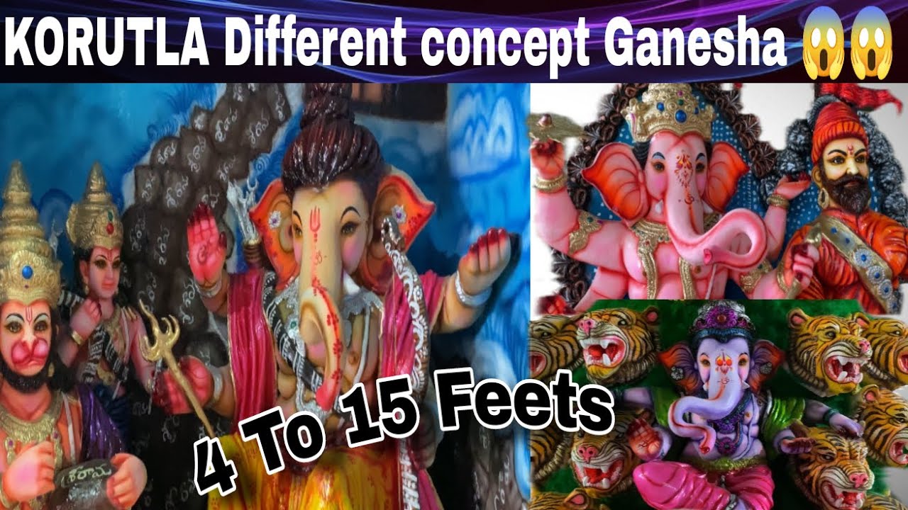 Nagaraj kala arts Korutla 2023❤️ Ganesha with Different concepts😱4 to 15 feets 😱|Aavlogs#ganesh