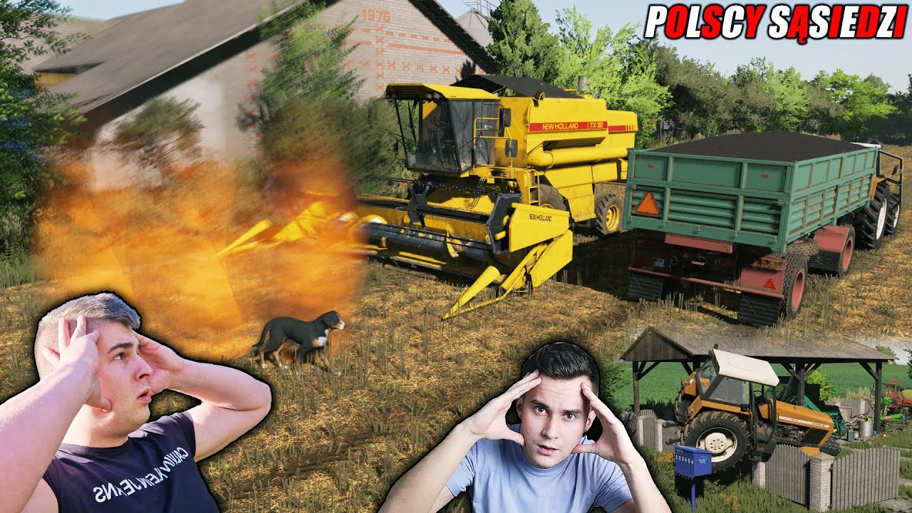 ŻNIWA Z DAWIDEM I BRAJANEM😱 DAWID PRAWIE SPALIŁ POLE😂 BRAJAN UCIEKŁ Z POLA😂┃POLSCY SĄSIEDZI S2┃93