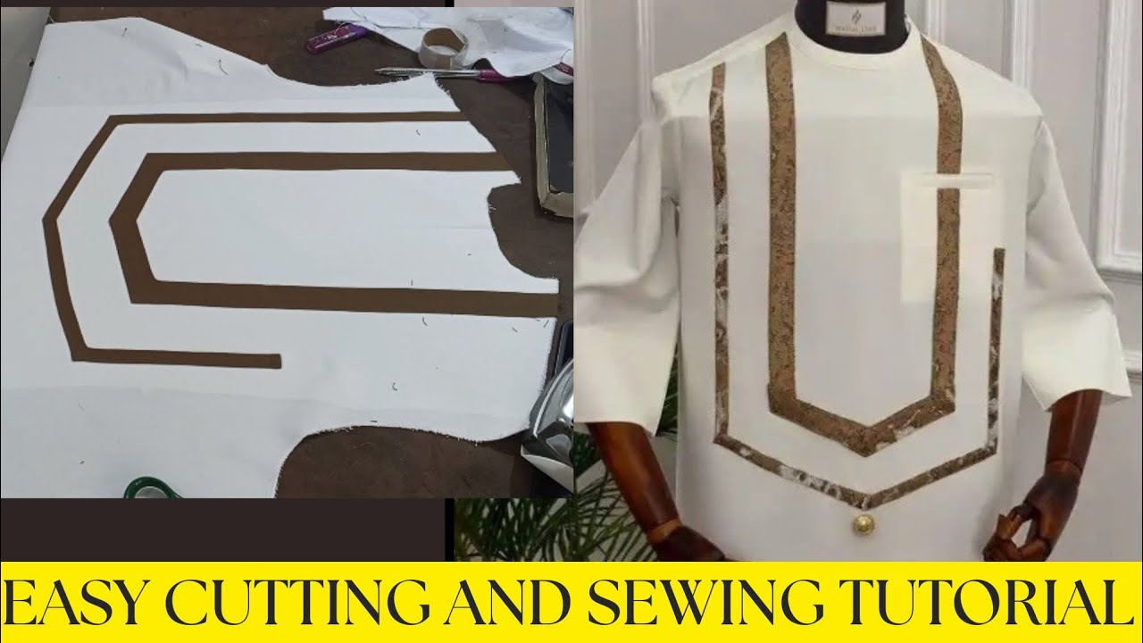How To Create a Unique Front Design for a Senator/Kaftan Outfit | Step-by-Step Tutorial 