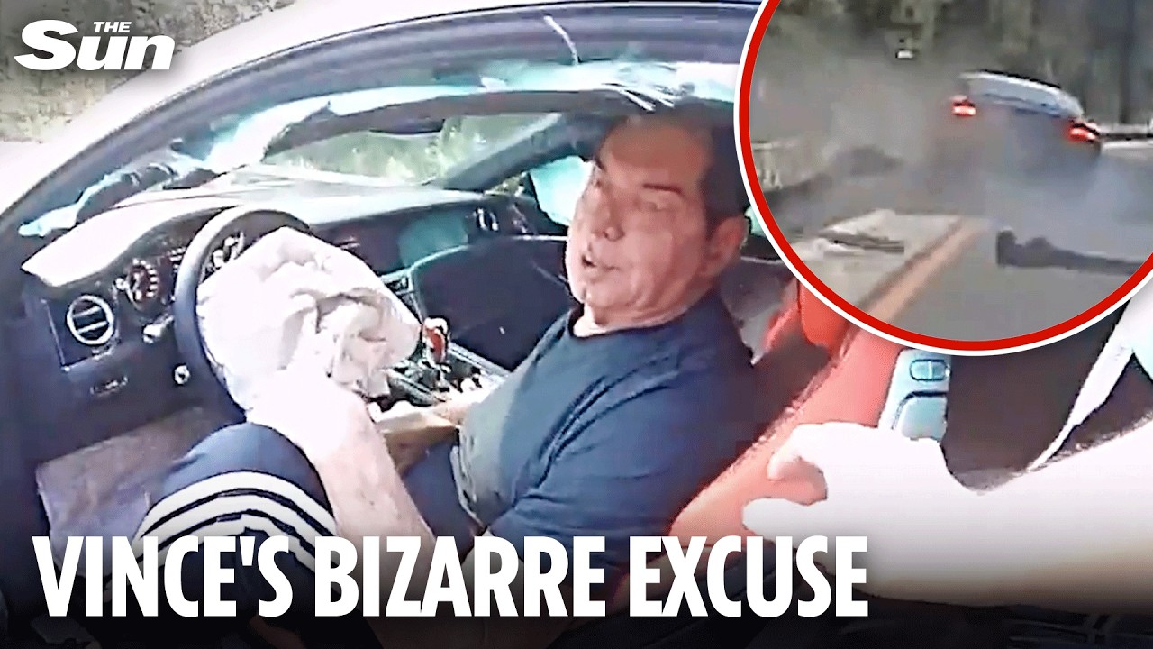 Moment WWE's Vince McMahon gives bizarre excuse for speeding at 100mph after horror crash