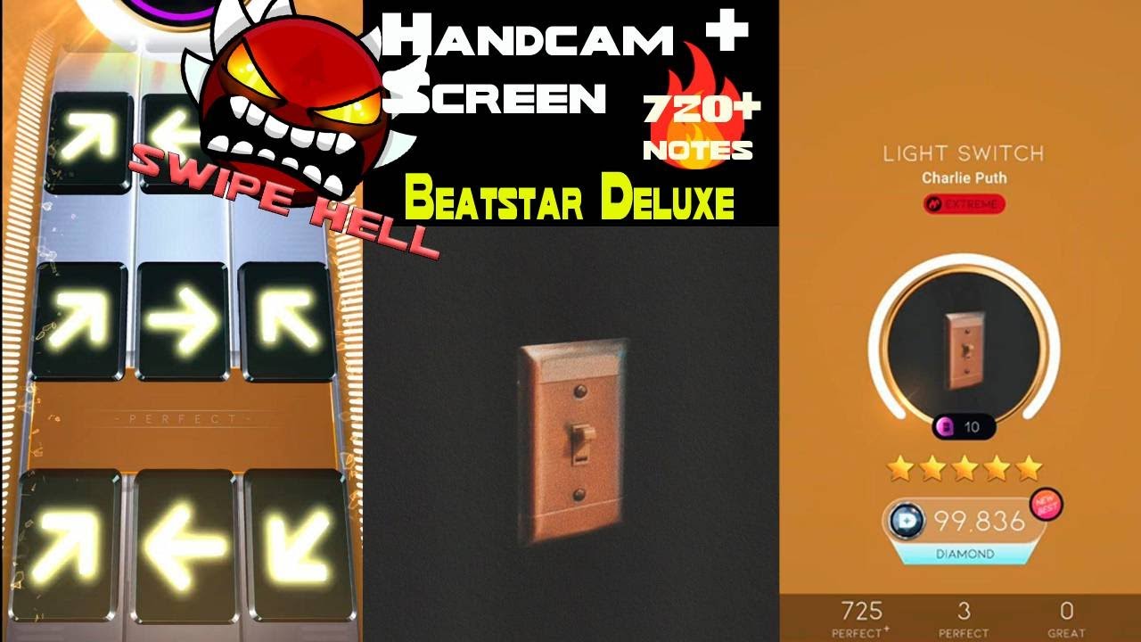 SWIPE HELL | Light Switch (EXTREME+) | Charlie Puth | Handcam + Screen