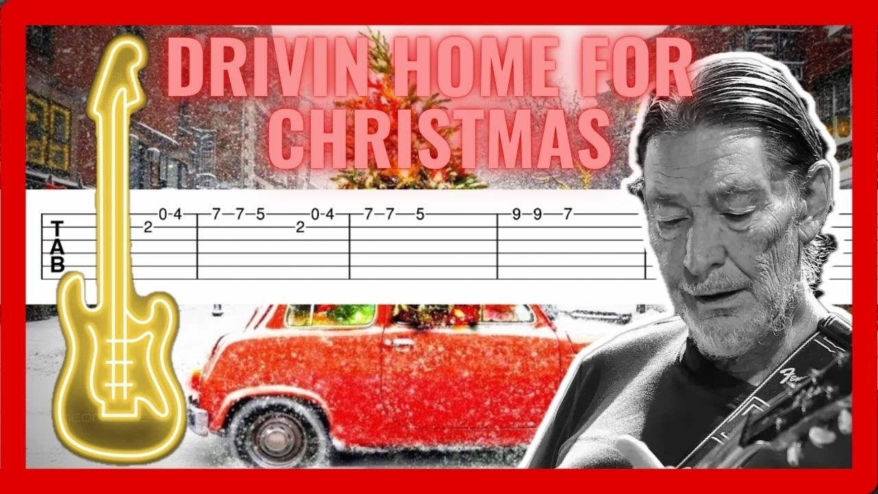 Крис Ри - Driving Home For Christmas | Простой урок по игре на гитаре (табулатура) + загрузка PDF 🎸