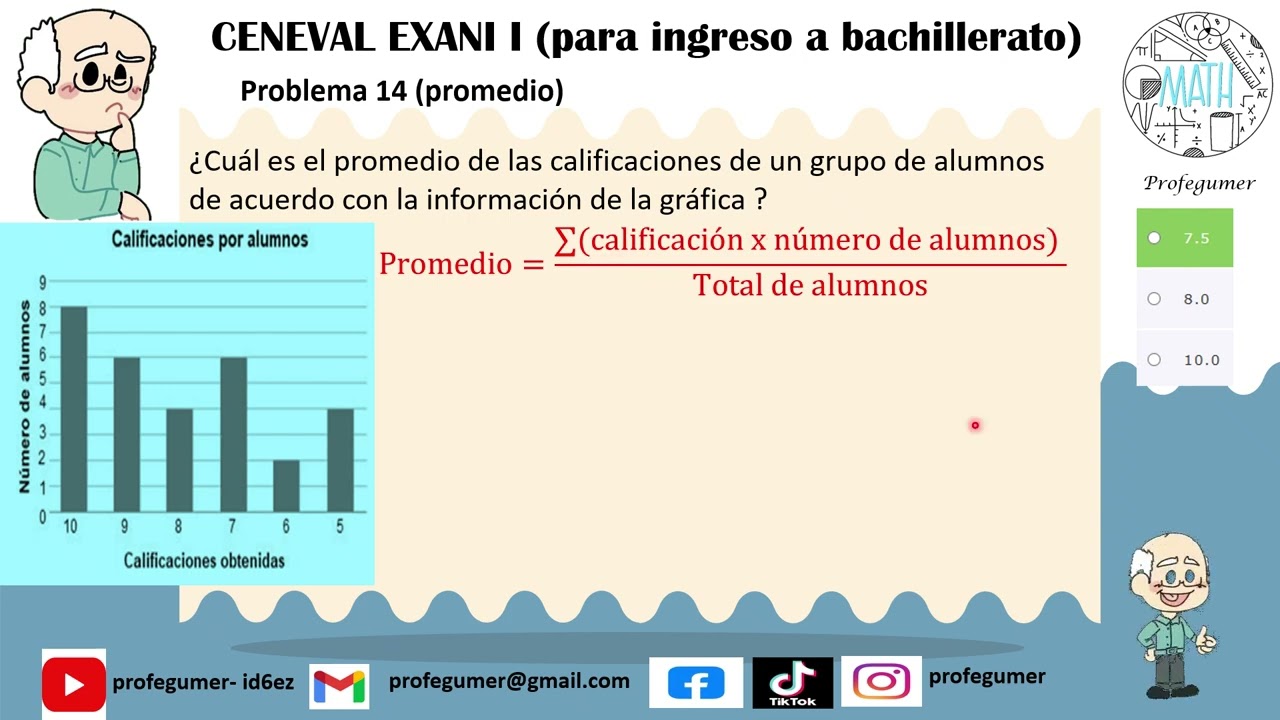 Video 14/40:[promedio] Guía de estudios para examen de admisión a bachillerato 
