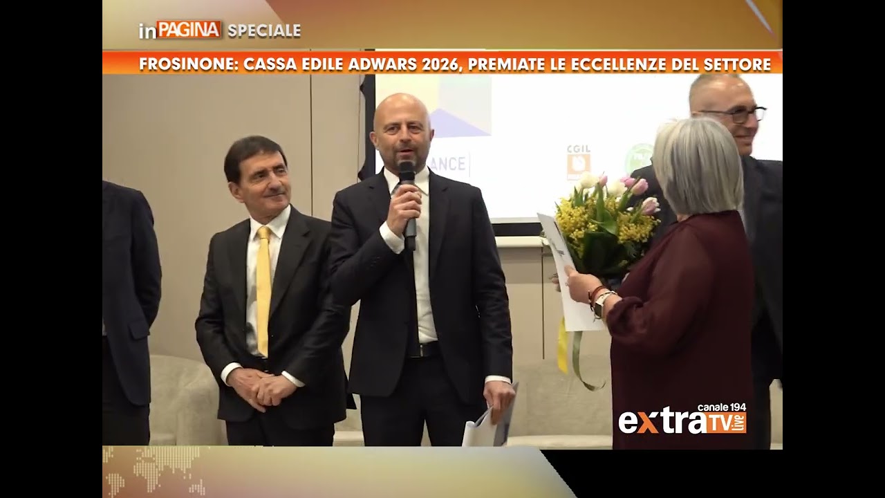 FROSINONE: CASSA EDILE ADWARS 2026, PREMIATE LE ECCELLENZE DEL SETTORE