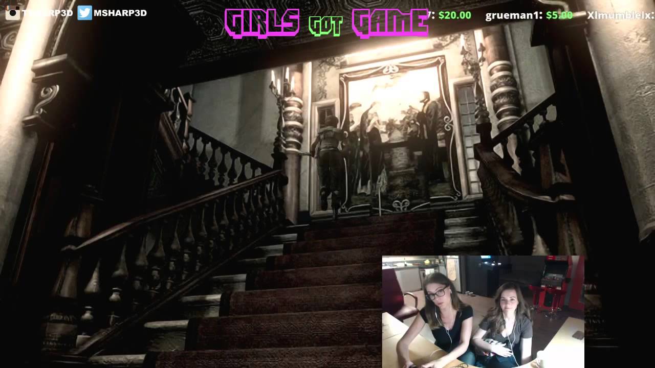 Girls Got Game Ep 6 - Resident Evil HD Twitch Stream w/ Julia Voth and Hillary Bosarge - 1 / 4