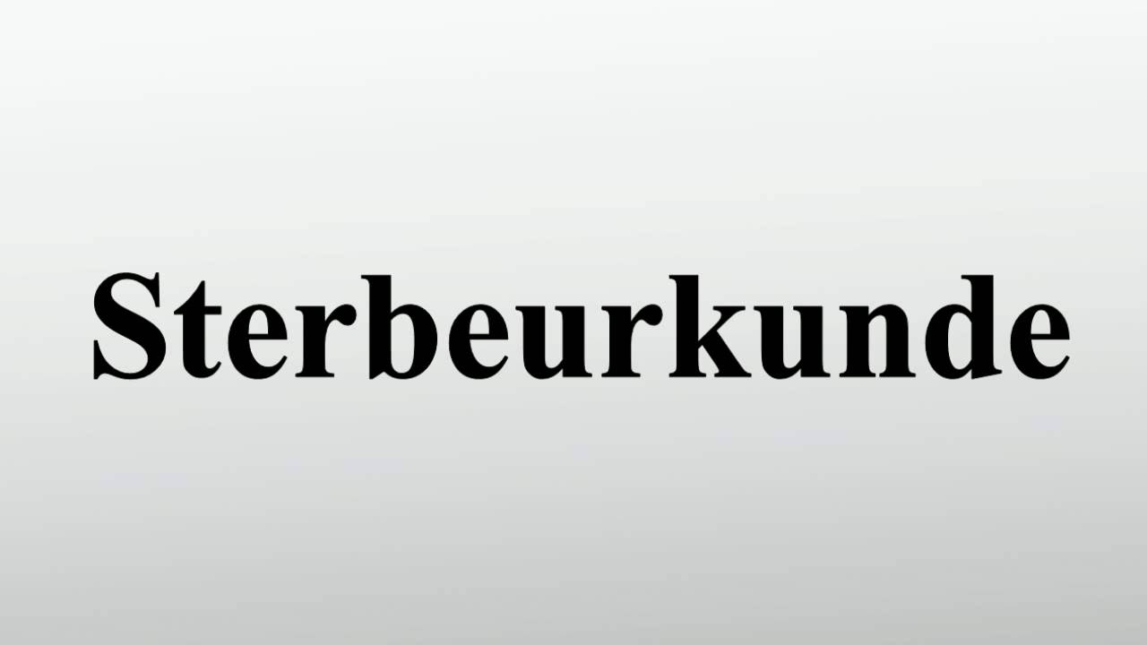 Sterbeurkunde