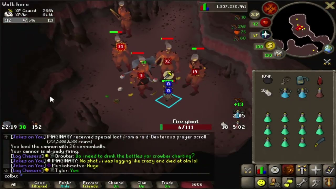 charred island fire giants (65k slayer 225k ranged)