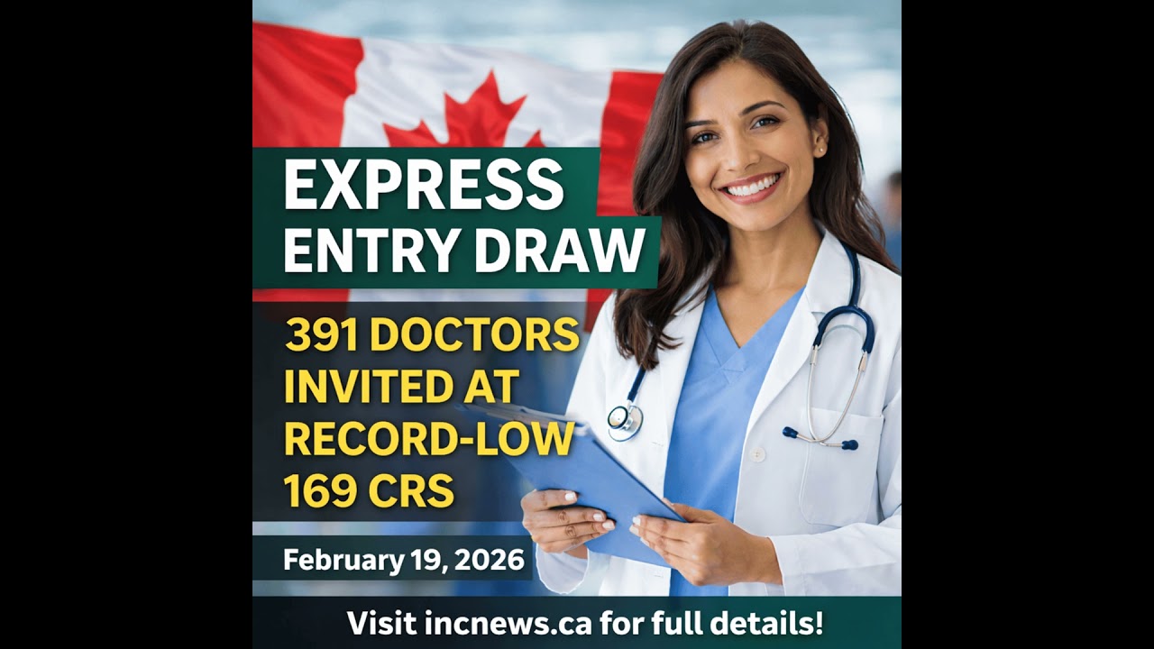 Canada Invites 391 For PR In Historic First Physicians Express Entry Draw At Record-Low 169 CRS