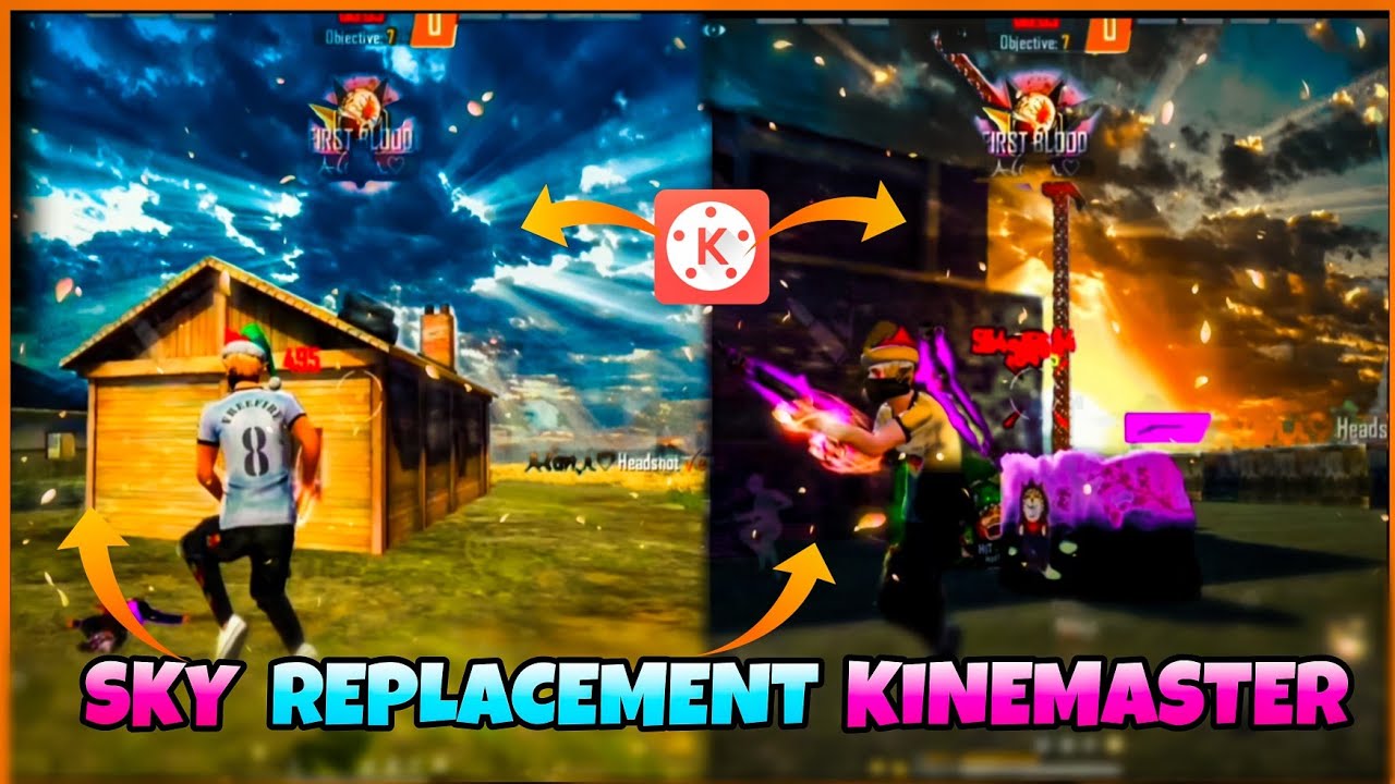 Монтаж видео с заменой неба в Free Fire || Замена неба в Kinemaster
