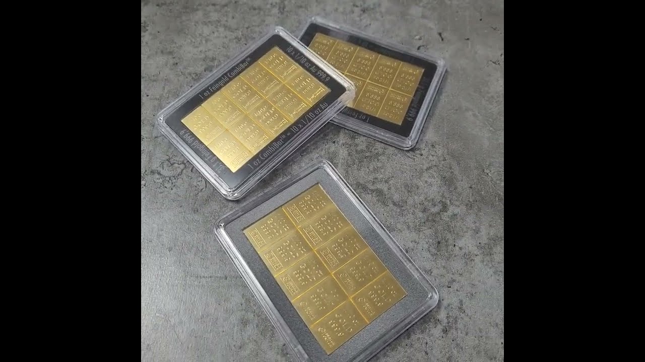 Gold kaufen bei Edelmetallhaus Krone GmbH: Gold M&uuml;nztafel Valcambi 10&times;3,1g