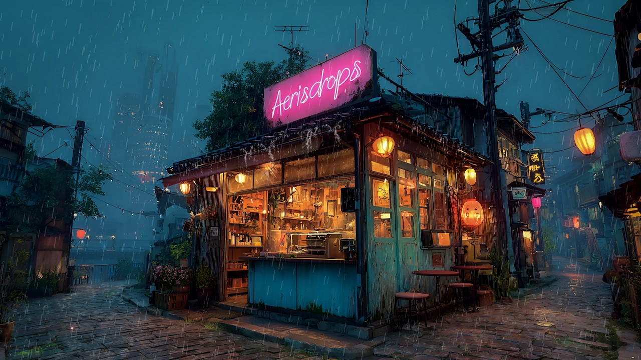 🌧️ 90s Rainy Lofi at Midnight 🌙 Chillhop Beats for Deep Focus & Sleep (12 Hours)