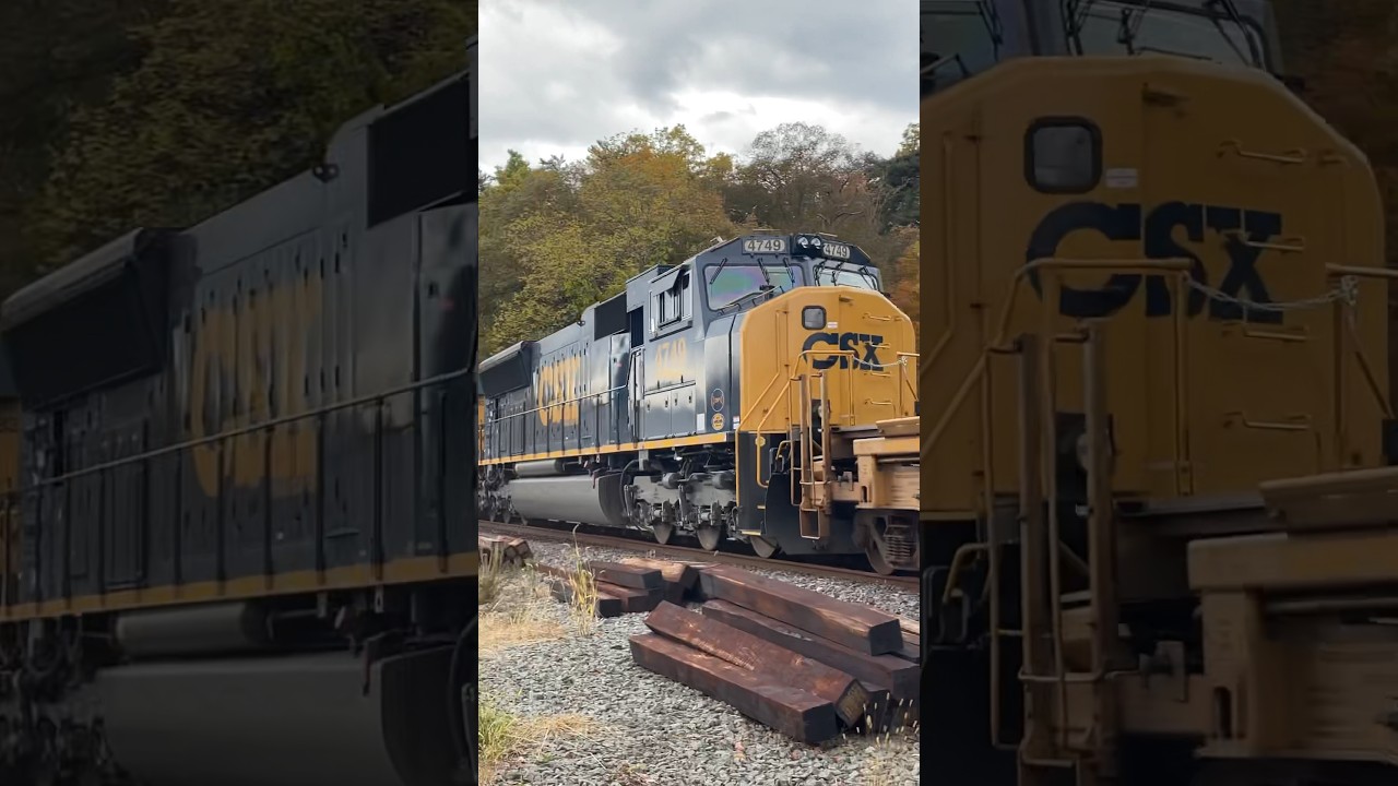 Fresh Rebuilt Flared CSX SD70MACe  Trailing on CSX I158 Storming Down CSX River Line! 🚂💯📸