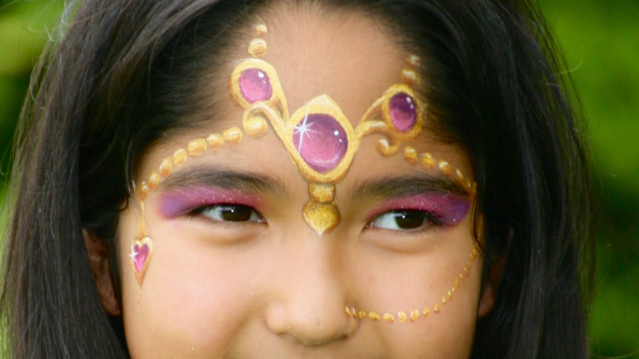 Orientalische Prinzessin schminken - 1001 Nacht Prinzessin Kinderschminken Anleitung