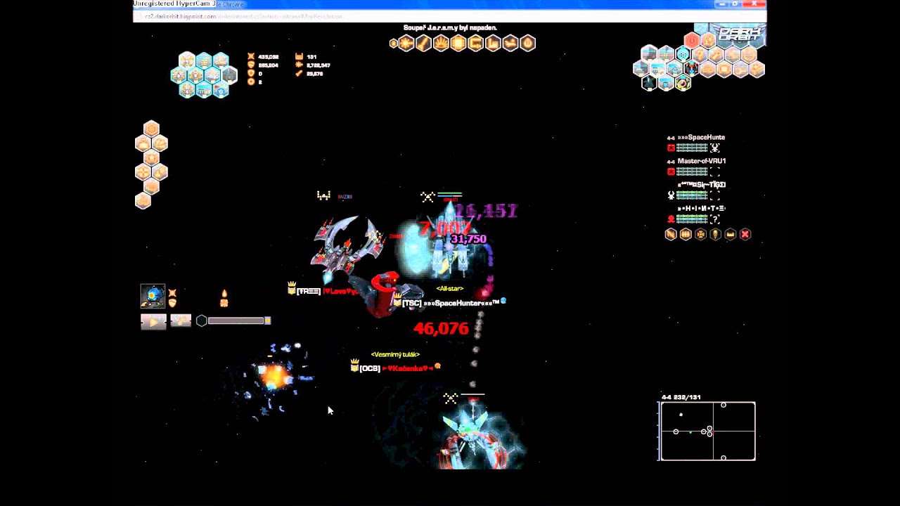 DarkOrbit - CZ2 - Spacehunter and Master-of-VRU17 - Hunting MMO