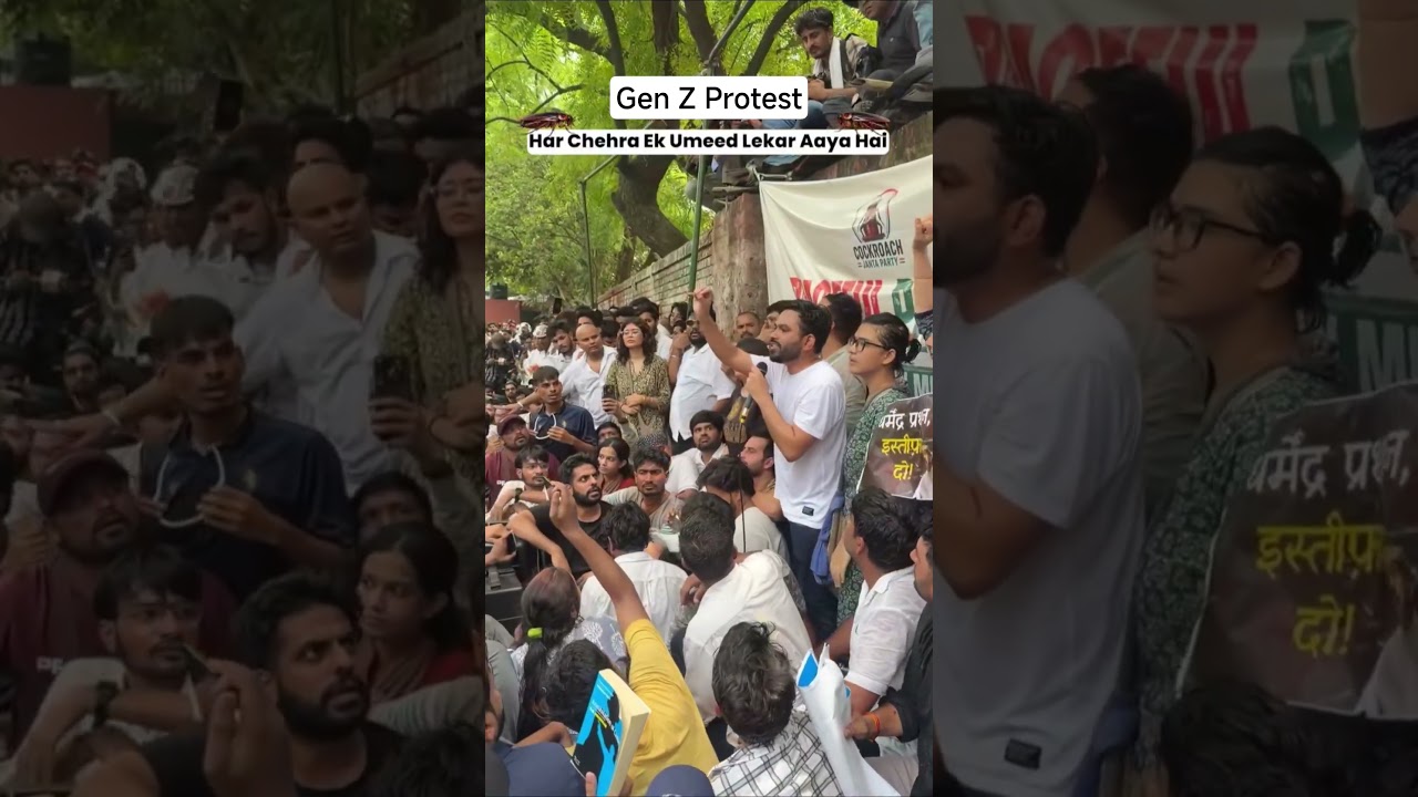 6 June Cockroach Janta Party Ka Peaceful Protest | Gen Z Protest #jantarmantar #genz #protest #cbse