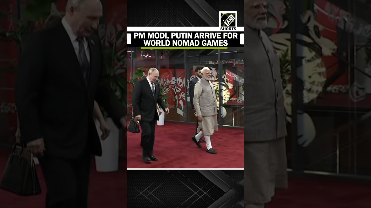 PM Modi, Russian Prez Putin arrive at Bishkek Arena for VI World Nomad Games opening ceremony