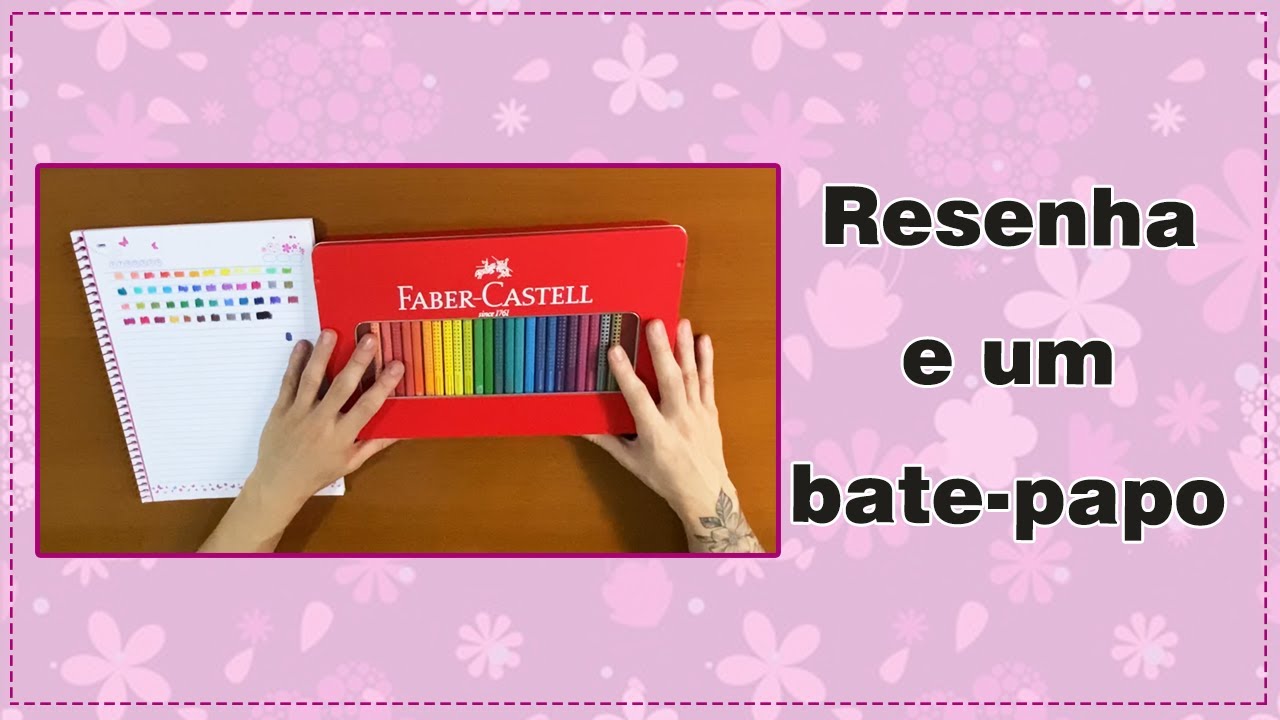 Review + Resenha - Lapis de Cor Faber Castell GRIP 48 cores Lata