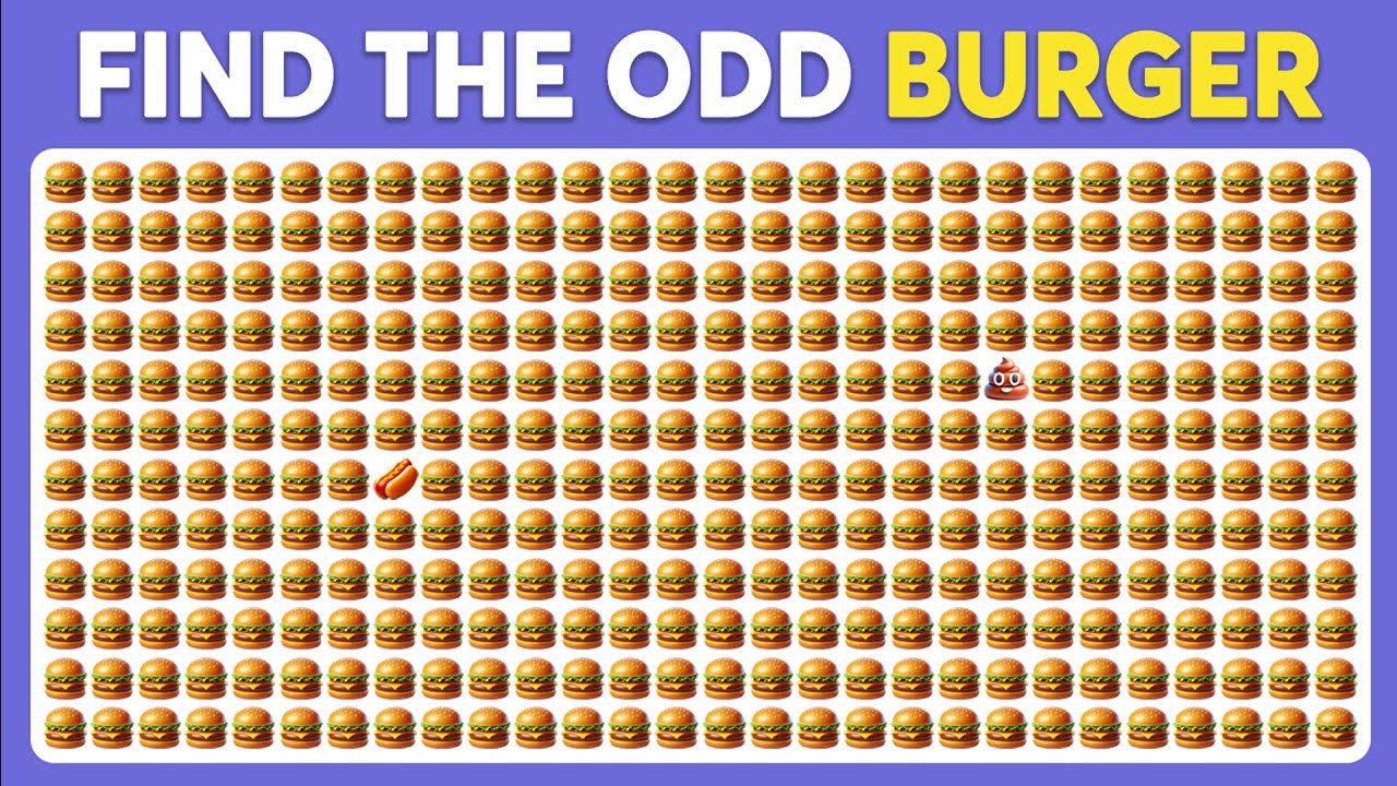 Find The Odd One Out - Hard Edition | Food Quiz 🍔🍕🍩 Easy, Medium, Hard - 60 Levels Emoji Quiz